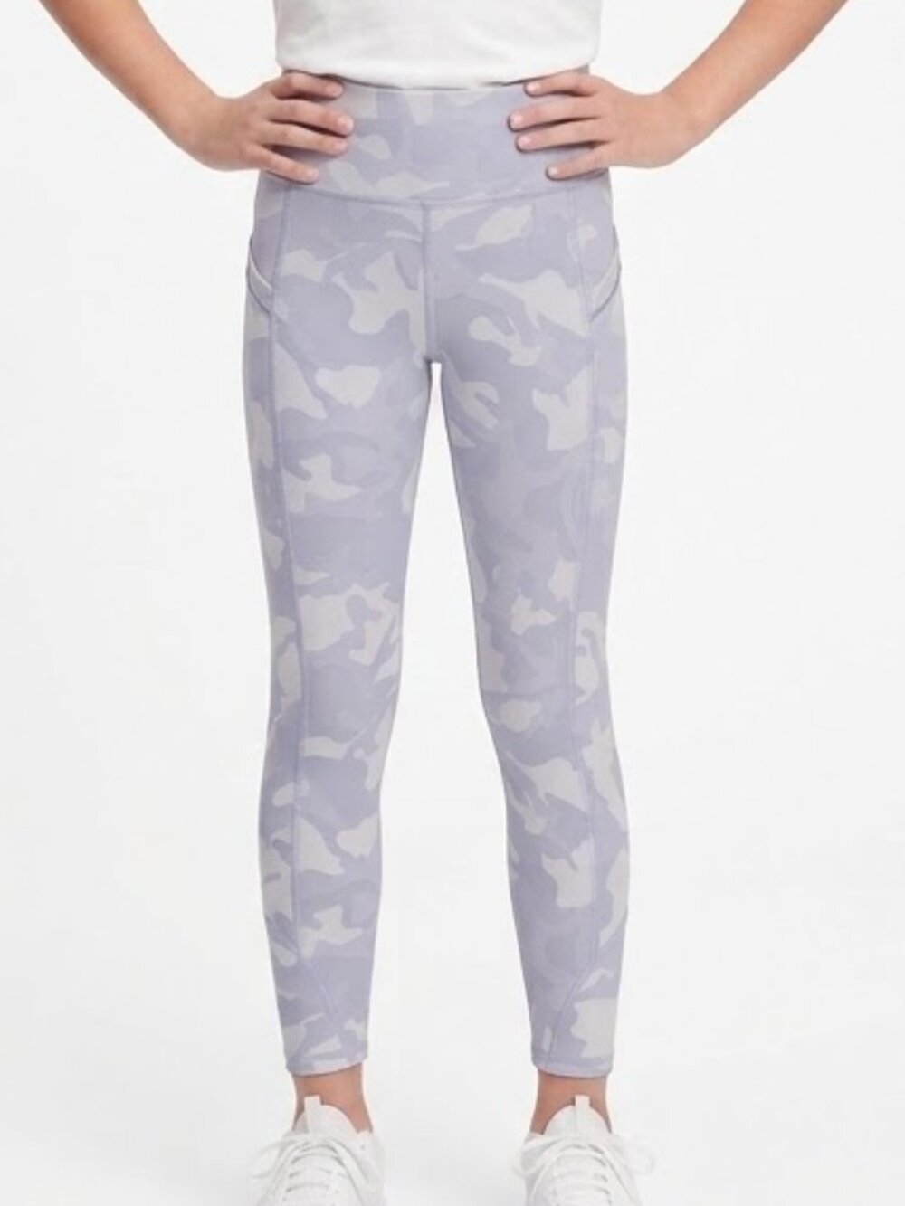 All in Motion Girls s Light Blue Camo Active Leggings Large 10-12